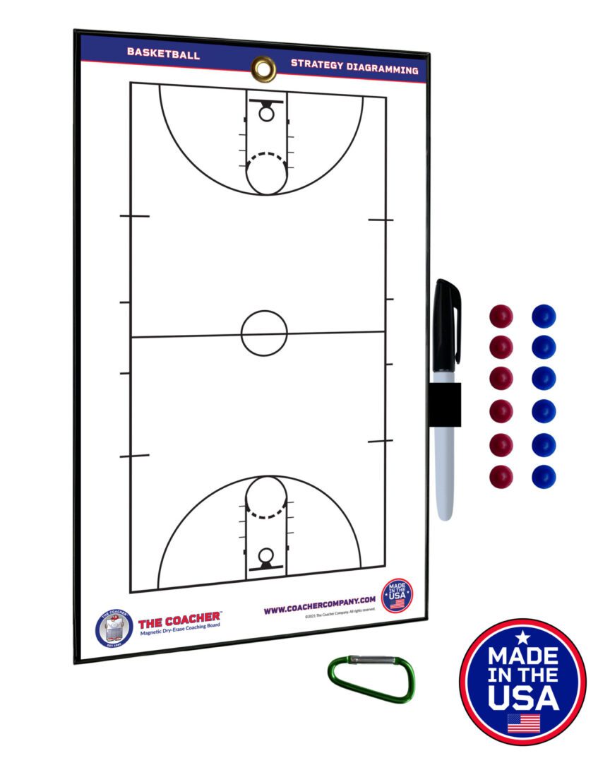 Basketball Coach Board Magnetic Dry Erase Clipboard For Coaches